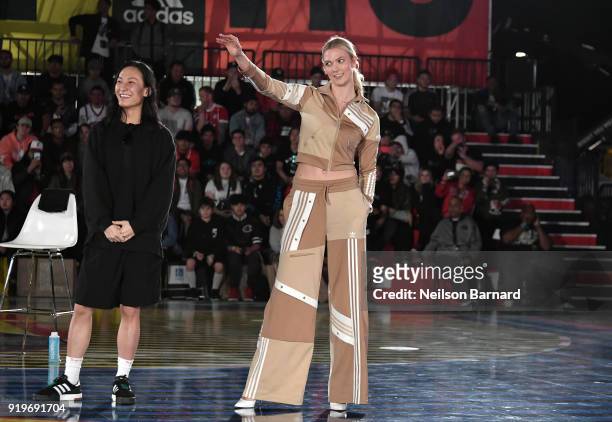 Alexander Wang and Karlie Kloss at adidas Creates 747 Warehouse St. - an event in basketball culture on February 17, 2018 in Los Angeles, California.