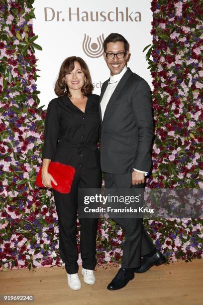 Carolina Vera and Karim Sattar during Dr.Hauschka at the Medienboard Berlin-Brandenburg Reception during the 68th Berlinale International Film...