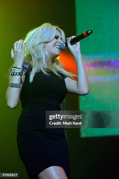 Pixie Lott performs at Girlguiding UK's Big Gig at Wembley Arena on October 17, 2009 in London, England.