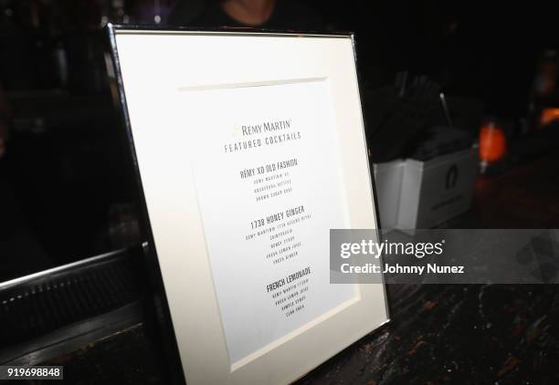 Guests attend Remy Martin Viewing Party at Luchini Pizzeria and Bar on February 17, 2018 in Los Angeles, California.