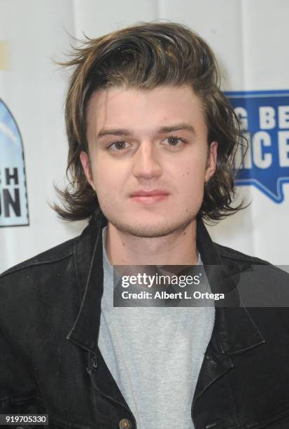 Actor Joe Keery attends day one of the 8th Annual Long Beach Comic Expo held at Long Beach Convention Center on February 17, 2018 in Long Beach,...