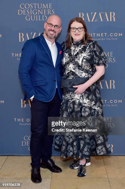 Glenda Bailey and Andres Sosa attend Harper's BAZAAR and the CDG Celebrate Top Costume Designers and Nominees of the 20th CDGA with an Event...
