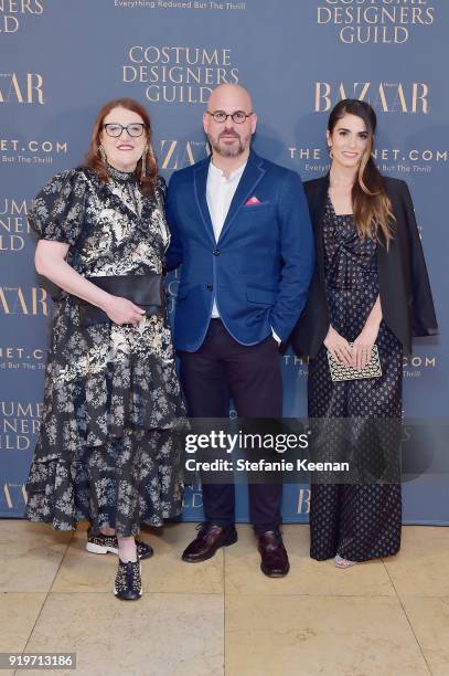 Glenda Bailey, Andres Sosa and Nikki Reed attend Harper's BAZAAR and the CDG Celebrate Top Costume Designers and Nominees of the 20th CDGA with an...