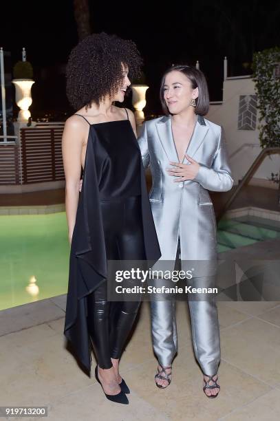 Nathalie Emmanuel and Zelda Williams attend Harper's BAZAAR and the CDG Celebrate Top Costume Designers and Nominees of the 20th CDGA with an Event...