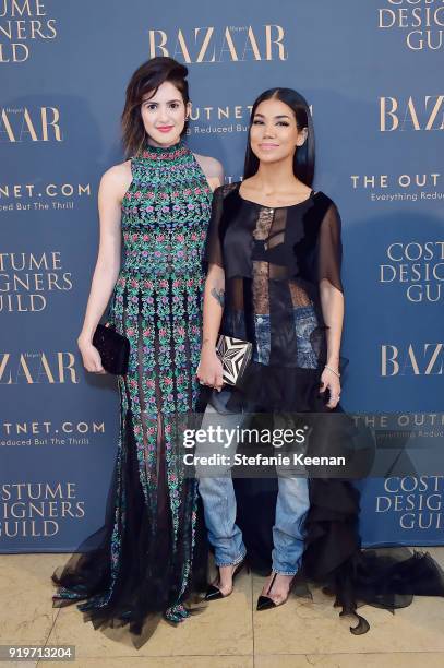 Laura Marano and Jhene Aiko attend Harper's BAZAAR and the CDG Celebrate Top Costume Designers and Nominees of the 20th CDGA with an Event Presented...