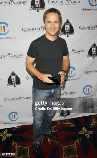 Actor Chad Lowe attends the Children's Institute "Poker For A Cause" Celebrity Poker Tournament at Commerce Casino on October 17, 2009 in City of...