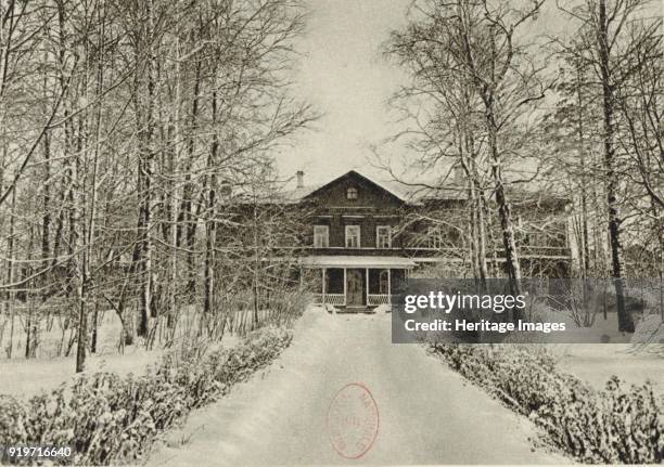 The House of the composer Pyotr Tchaikovsky in Klin. Found in the Collection of State P. Tchaikovsky Memorial Museum, Klin. Strictly for Editorial...