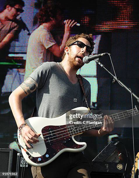 Musician Jeff Apruzzese of Passion Pit performs during Day 1 of the 2009 Treasure Island Music Festival on October 17, 2009 in San Francisco,...