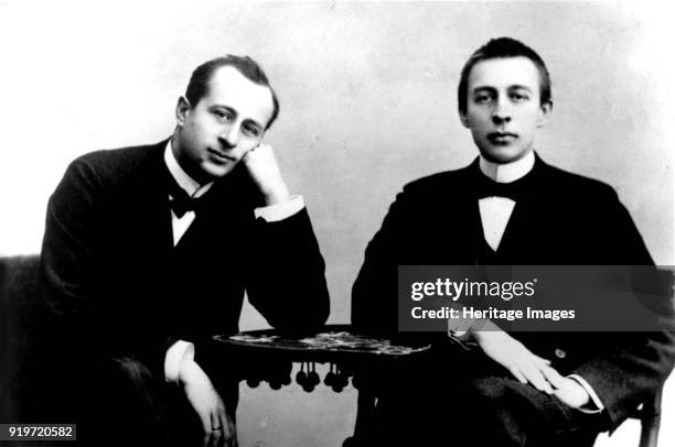 Sergei Rachmaninov and pianist and conductor Alexander Siloti , 1902. Found in the Collection of State S. Rachmaninov Memorial Museum, Ivanovka.