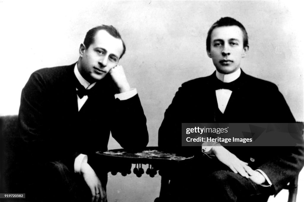 Sergei Rachmaninov (1873-1943) And Pianist And Conductor Alexander Siloti (1863-1945)