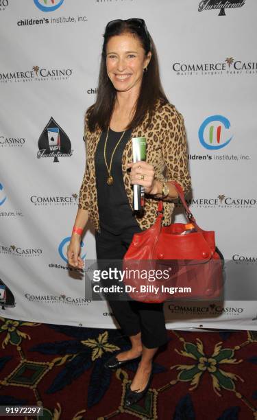Actress Mimi Rogers participates in the Children's Institute ''Poker For A Cause'' Celebrity Poker Tournament at Commerce Casino on October 17, 2009...