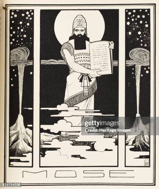 Moses. From The Books of the Bible, 1908. Found in the Collection of Musée d'art et d'histoire du judaïsme, Paris.