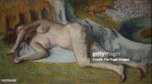 Rest after the bath , 1885-1887. Found in the Collection of Collection Nahmad.