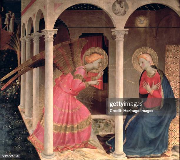 The Annunciation, c. 1433-1434. Found in the Collection of Museo Diocesano, Cortona.