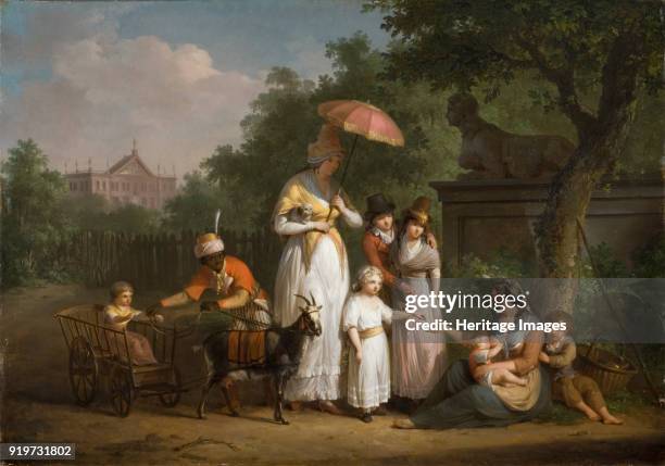 Noble Family Distributing Alms in a Park, 1793. Found in the Collection of Nationalmuseum Stockholm.