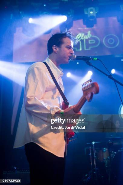 Jordan Corso of Cotillon performs on stage during Burguer Invasion Festival at Sala Apolo on February 17, 2018 in Barcelona, Spain.