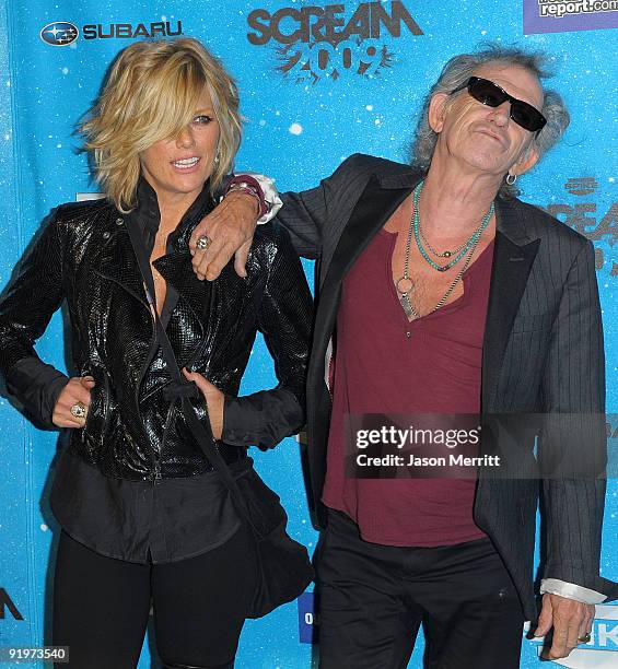 Keith Richards, right, and wife Patti Hansen arrive at Spike TV's Scream 2009 held at the Greek Theatre on October 17, 2009 in Los Angeles,...