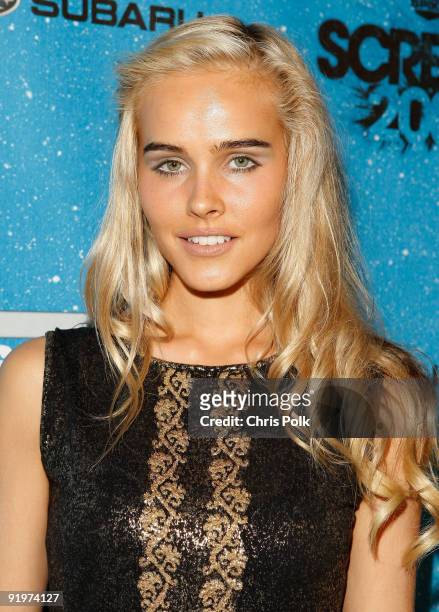 Actress Isabel Lucas arrives at Spike TV's Scream 2009 held at the Greek Theatre on October 17, 2009 in Los Angeles, California.