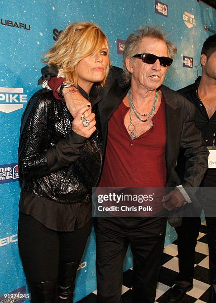 Patti Hansen and musician Keith Richards arrives at Spike TV's Scream 2009 held at the Greek Theatre on October 17, 2009 in Los Angeles, California.