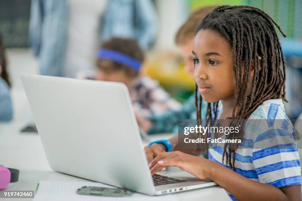 learning to code - fat black girl stock pictures, royalty-free photos & images