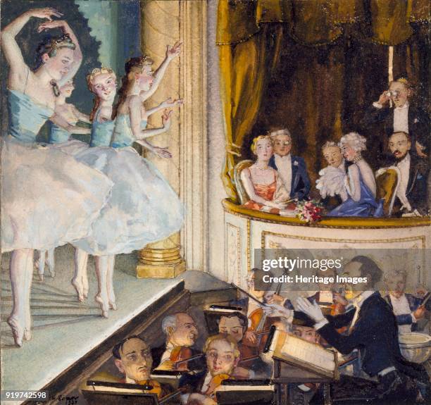 Russian ballet, 1930. Artist Konstantin Somov.