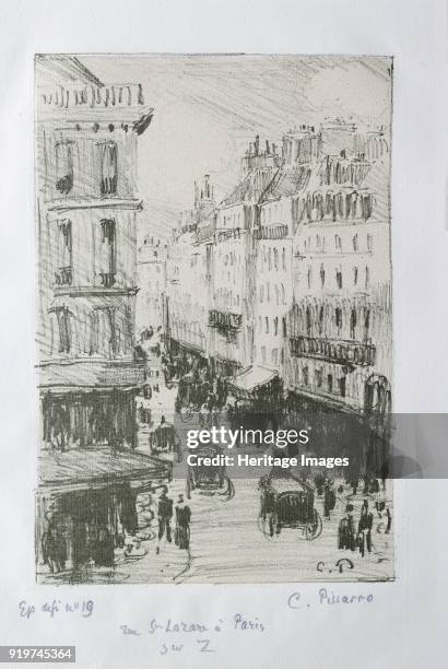 Rue Saint-Lazare, Paris, 1897. Artist Camille Pissarro.