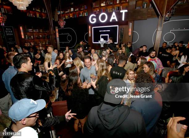 Guests attend GOAT and James Harden celebrate NBA All-Star Weekend 2018 at Poppy on February 17, 2018 in Los Angeles, California.