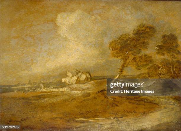 Landscape with Horsemen, late 18th century. Artist Thomas Gainsborough.