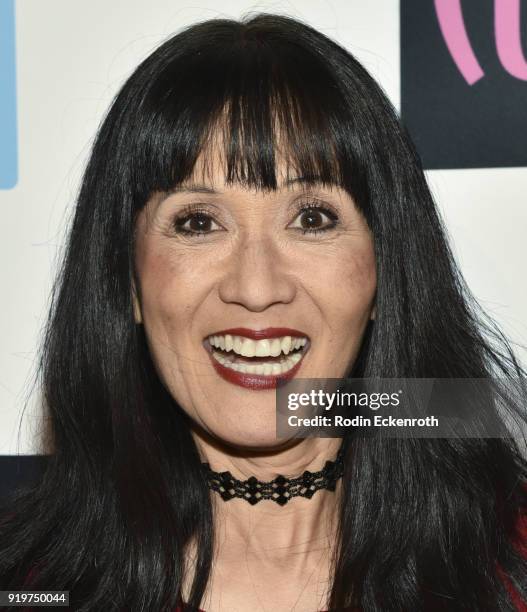 Suzanne Whang attends the 20th Anniversary of V-Day at The Broad Stage on February 17, 2018 in Santa Monica, California.