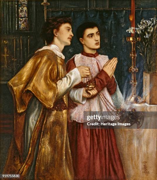 Two Acolytes Censing Pentecost, 1863. Artist Simeon Solomon.