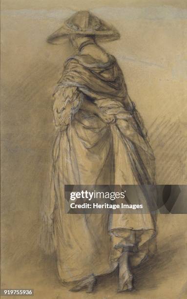 Study of a Woman, seen from the Back, mid 18th century. Artist Thomas Gainsborough.