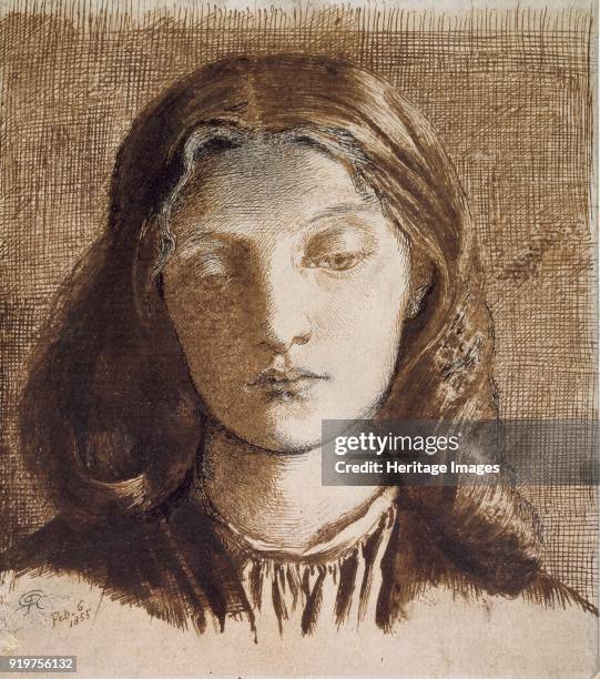 Elizabeth Siddal, 1855. Artist Dante Gabriel Rossetti.