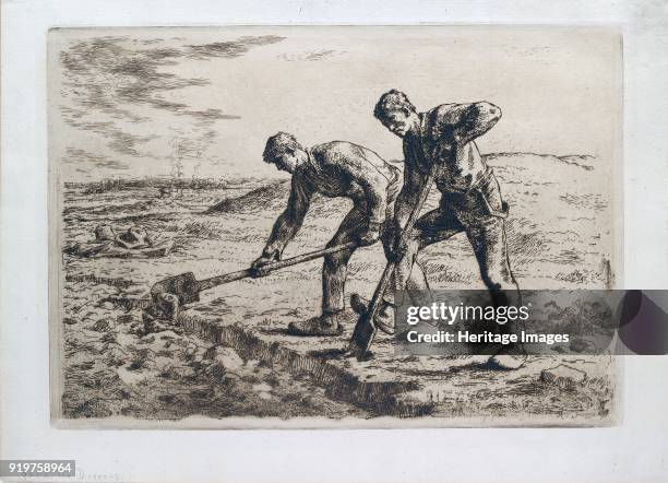 The Diggers, 1855-1856. Artist Jean Francois Millet.