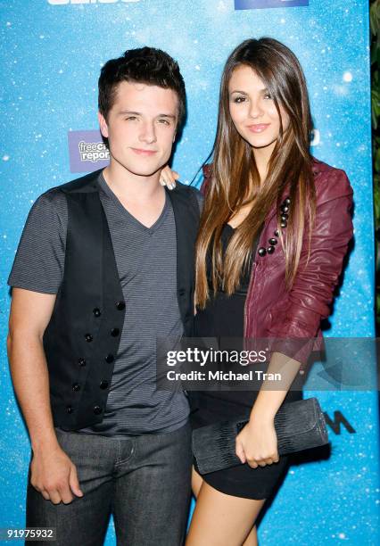 Josh Hutcherson and Victoria Justice arrive to Spike TV's 2009 "Scream" Awards held at The Greek Theatre on October 17, 2009 in Los Angeles,...