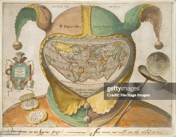 Fool?s Cap World Map, circa 1590. Artist Unknown.