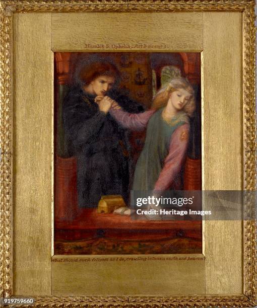 Hamlet and Ophelia, 1866. Artist Dante Gabriel Rossetti.