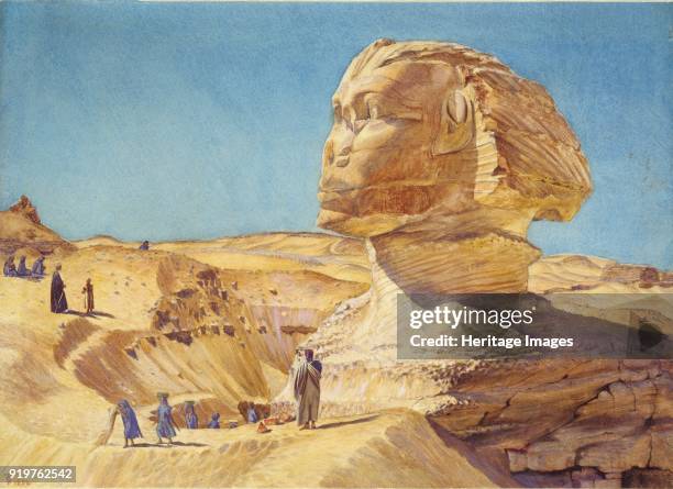 The Great Sphinx at the Pyramids of Giza, 1854. Artist Thomas Seddon.
