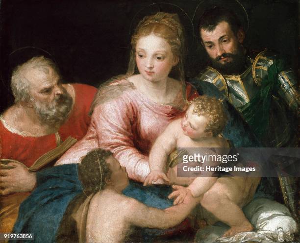 The Holy Family with the young St John the Baptist and St George, early 1550s. Artist Paolo Veronese.