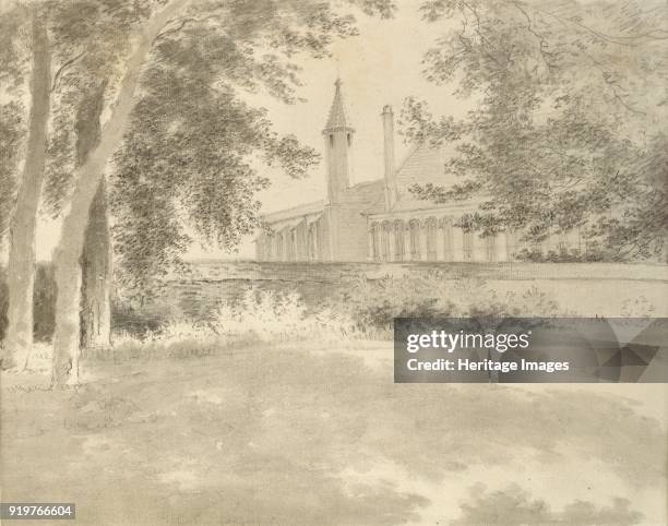 Balliol Chapel and Library from the Grove, 2 August 1783. Artist John Baptist Malchair.