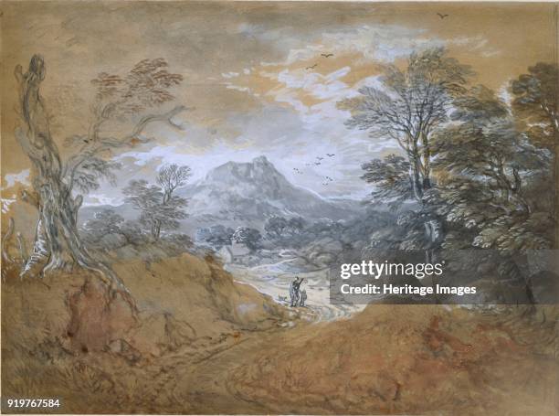 Landscape with a Road at the Edge of a Wood, 1760-1765. Artist Thomas Gainsborough.