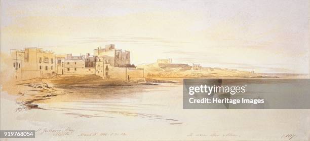 St Julian's Bay, Malta, 1866. Artist Edward Lear.