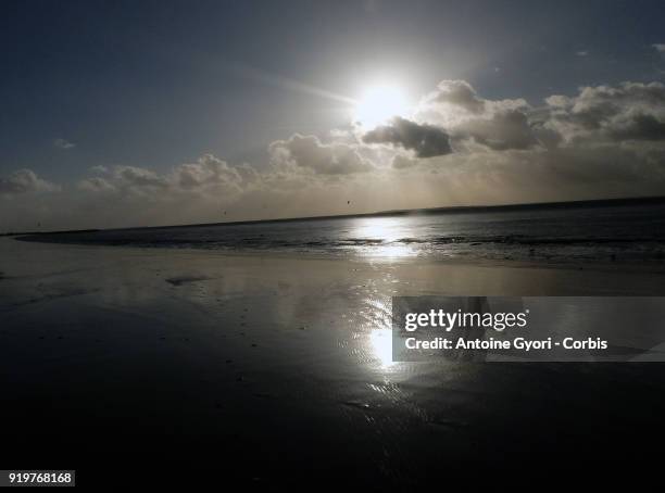 December 27: General Views Of Chatelaillon Beach, Atlantic Ocean on December 27, 2017 in Chatelaillon, France.