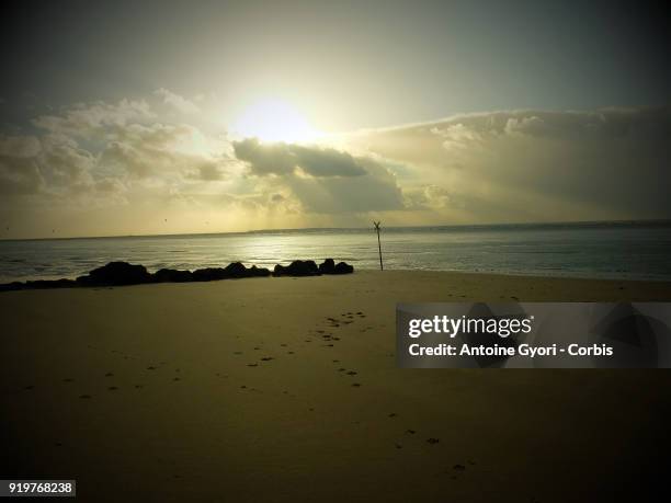 December 27: General Views Of Chatelaillon Beach, Atlantic Ocean on December 27, 2017 in Chatelaillon, France.