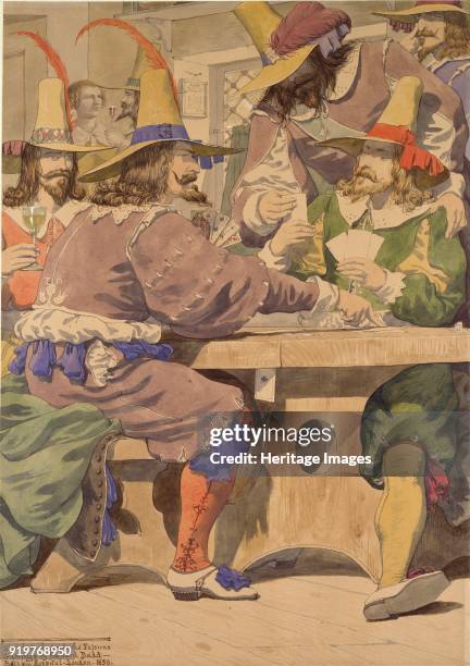 Gaming, mid 19th century. Artist Richard Dadd.