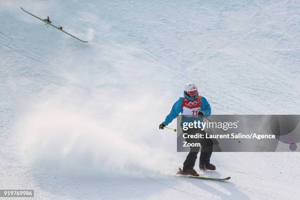 Oscar Wester of Sweden competes during the Freestyle Skiing Men's Finals Ski Slopestyle at Pheonix Snow Park on February 18, 2018 in Pyeongchang-gun,...