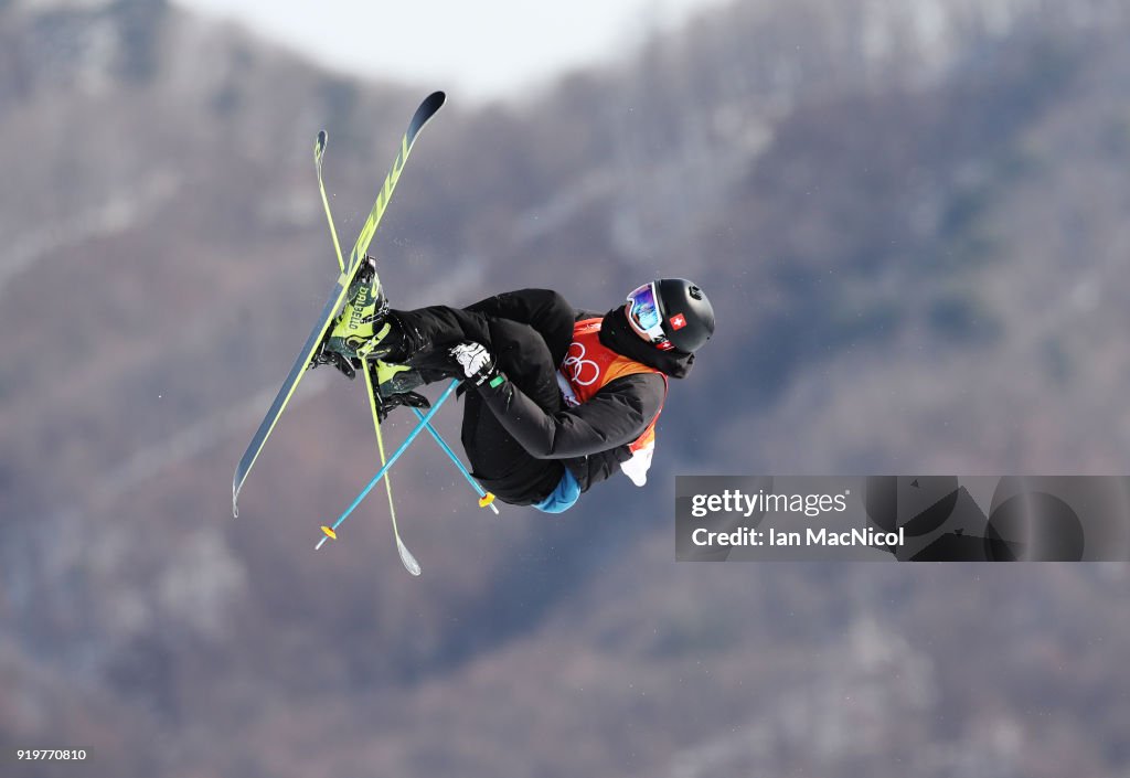 Lars Ruchti Andri Ragettli of Switzerland competes during the Freestyle Skiing ...