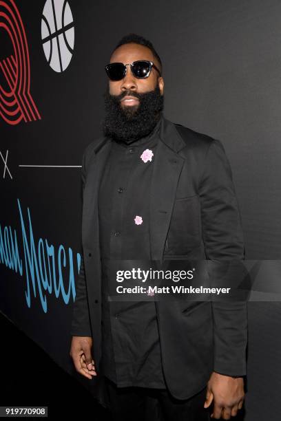 James Harden attends the 2018 GQ x Neiman Marcus All Star Party at Nomad Los Angeles on February 17, 2018 in Los Angeles, California.