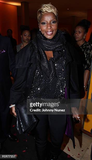 Mary J. Blige attends the 4th annual Black Girls Rock! awards at The New York Times Center on October 17, 2009 in New York City.