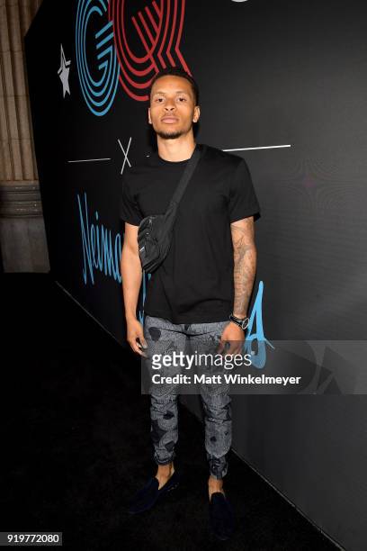 Andre De Grasse attends the 2018 GQ x Neiman Marcus All Star Party at Nomad Los Angeles on February 17, 2018 in Los Angeles, California.