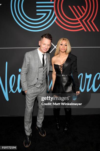 Editor-in-chief Jim Nelson and Cardi B attend the 2018 GQ x Neiman Marcus All Star Party at Nomad Los Angeles on February 17, 2018 in Los Angeles,...